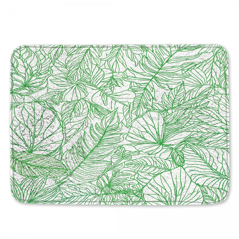 Tapis de bain Green Leaf, L 24 po x L 17 po