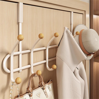 Versatile Metal Over-The-Door Hook Rack