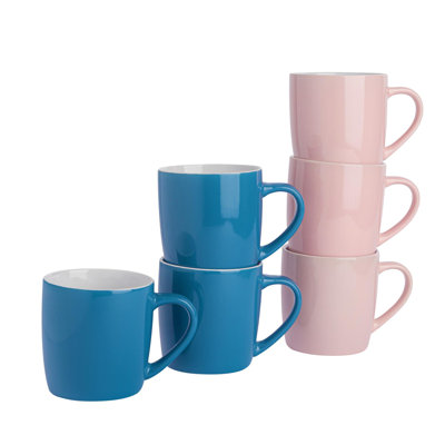 Argon Tableware - Mixed Coloured Coffee Mugs
