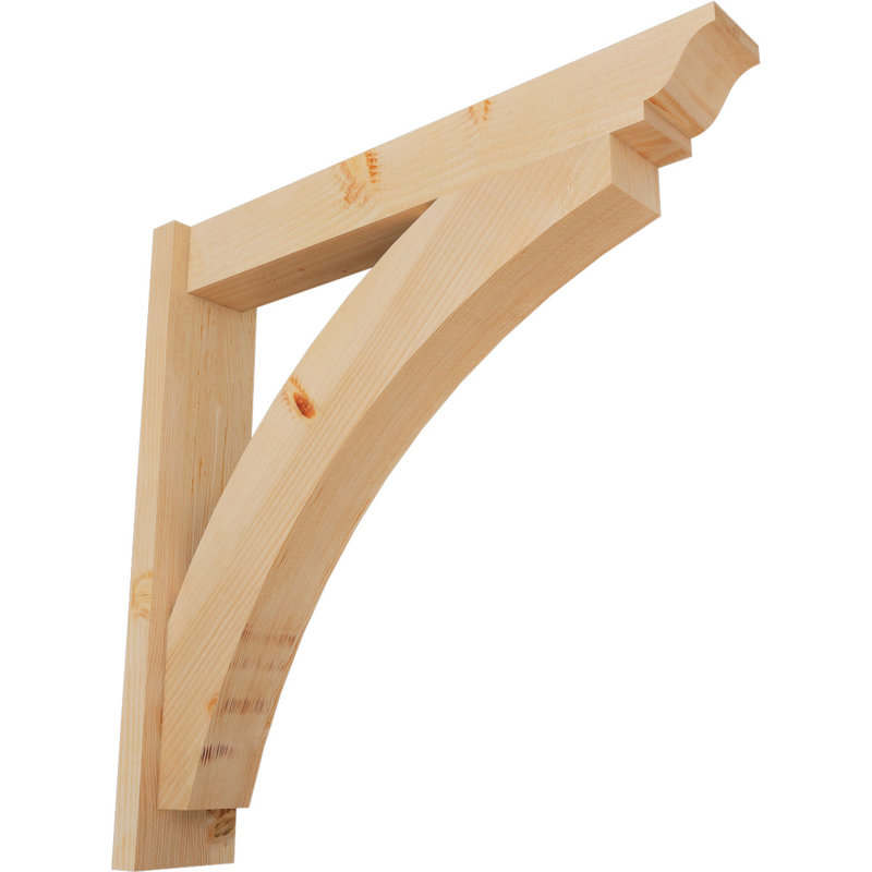 5 1/2"W x 30"D x 30"H Thorton Smooth Traditional Outlooker, Douglas Fir, 5 1/2" W Douglas Fir (Smooth),  30" D x 30" H 