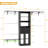 22'' - 96'' W Closet System with Wooden Drawers and Hanging Rods(Cut to Fit)-312843693-323859154