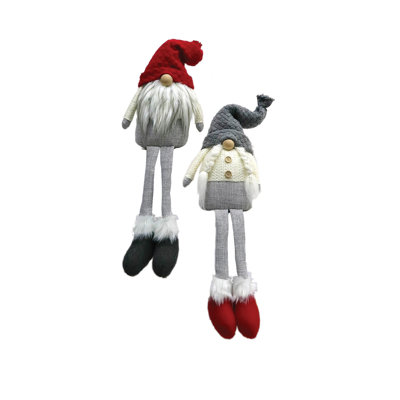 Ensemble de 2 gnomes assis