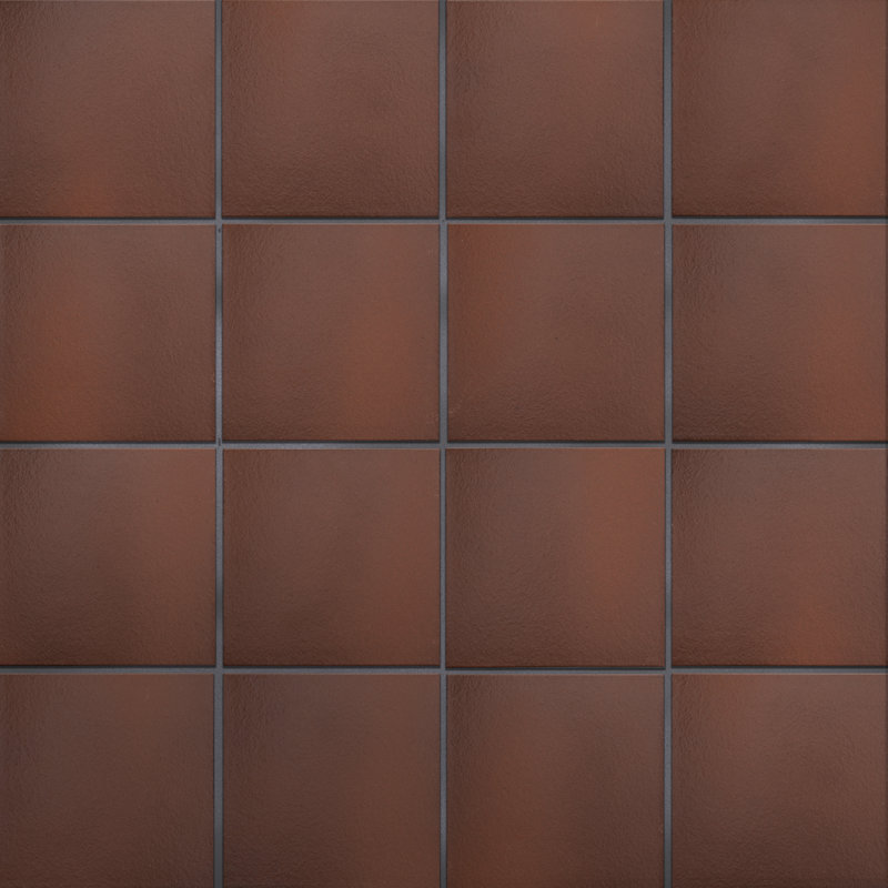 Quarry 6" x 6" Ceramic Wall & Floor Klinker Tile, Flame Red