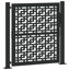 Porte de jardin vidaXL en forme de croix en acier noire de 105 x 155 cm-113055265-113055263