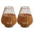 Elian 10" Modern Rustic Decorative Indoor/Outdoor Faux Wicker Rechargeable/Cordless Dimmable Integrated LED Table Lamp-118900394