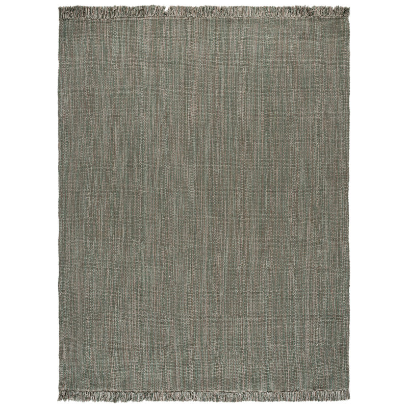 Tapis Montauk 324 tissé à la main en coton recyclé, sans motif, Rectangle 8' x 10'