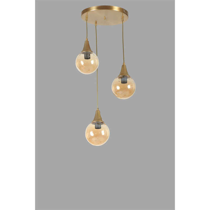 Chandle Chandelier, Gold/Amber
