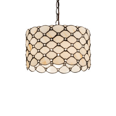 Luminaire suspendu tambour 1 lumière Kasai