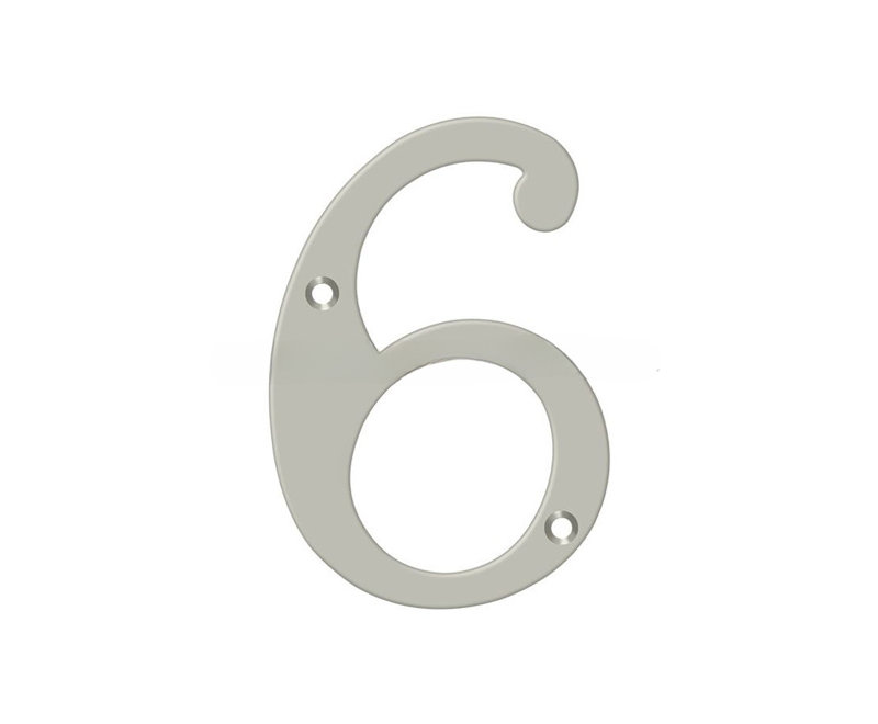 Chiffres de 4 po Deltana, Nickel satiné
