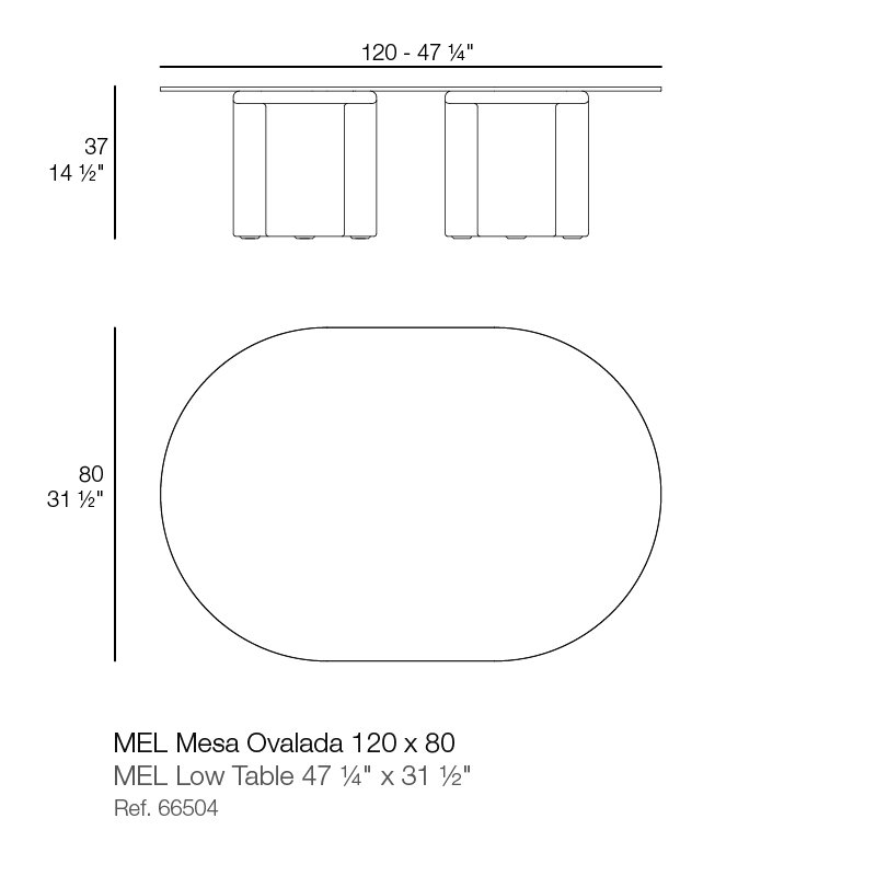 Mel Low Table 31.5", Ecru