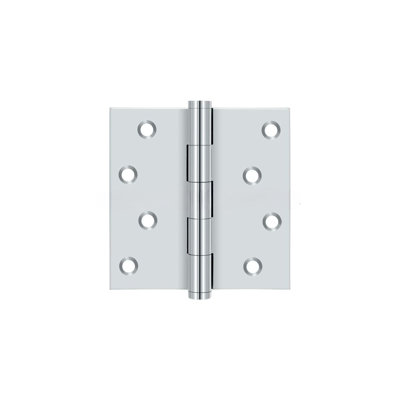 Deltana DSB426-RZ DSB426-RZ Paire de charnières en laiton massif 4,0 po x SQR Chrome poli