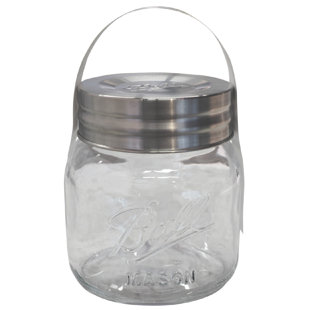 Ball 64oz Wide Mouth Mason Jars (Silver Vacuum Seal Lid) - 6/Case, Clear Type III 86 mm