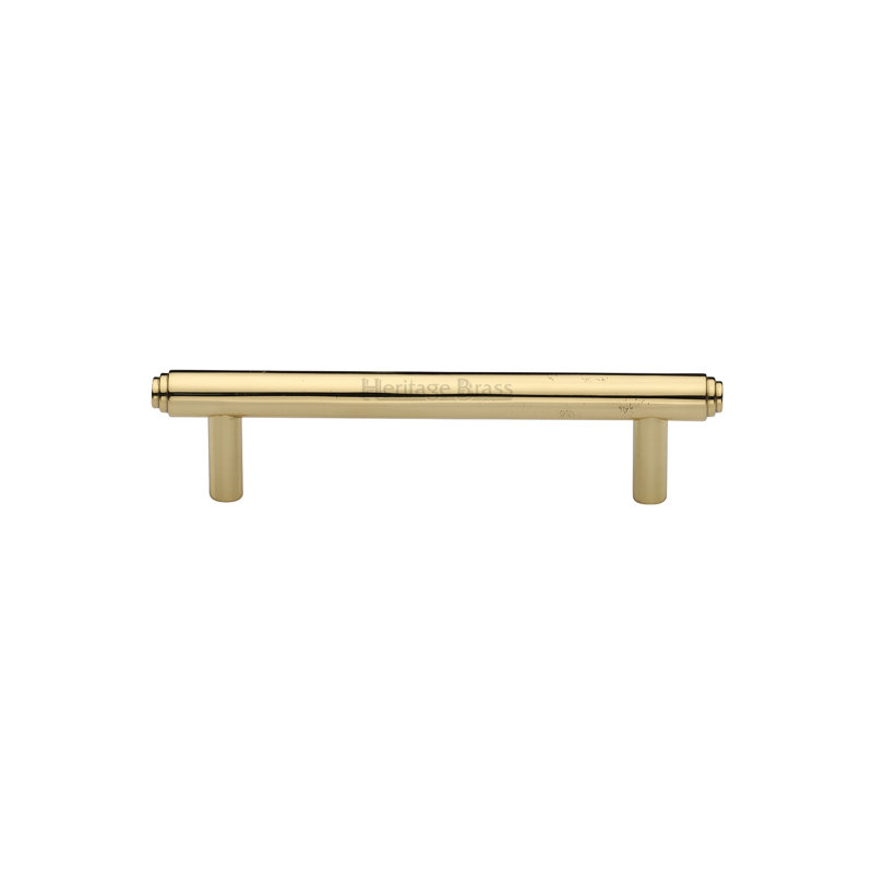 Heritage Brass Heritage Cabinet Pull Stepped Design, 9.6cm H x 11cm W x 12.8cm D, Polished Brass