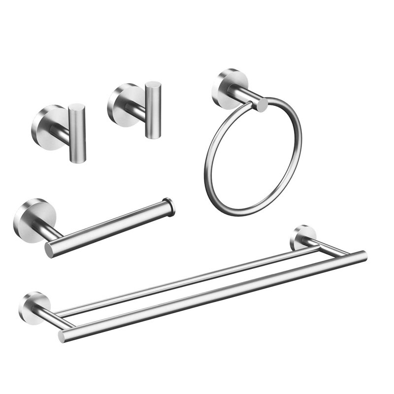 Ensemble de quincaillerie de salle de bain 5 pièces, Nickel brossé