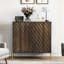 Buffet en noyer de style Mid-Century pour salle à manger et vestibule, bord arrondi, articles de couloir faciles à assembler