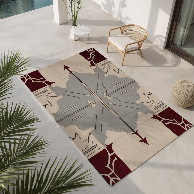 Tapis intérieur et extérieur Planar Motion, Rectangle 1 pi 6 po x 2 pi 6 po