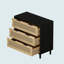 Armoire de rangement en rotin 3 tiroirs-1977623268