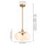 Luminaire suspendu 3 lumières en verre opale moderne