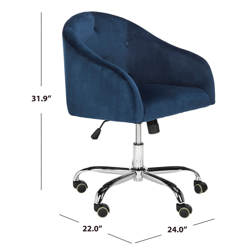 Chaise de travail Tehya, Bleu marine