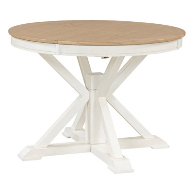 Table de salle à manger rétro avec rallonge fonctionnelle de 12 po pour salle à manger et salon