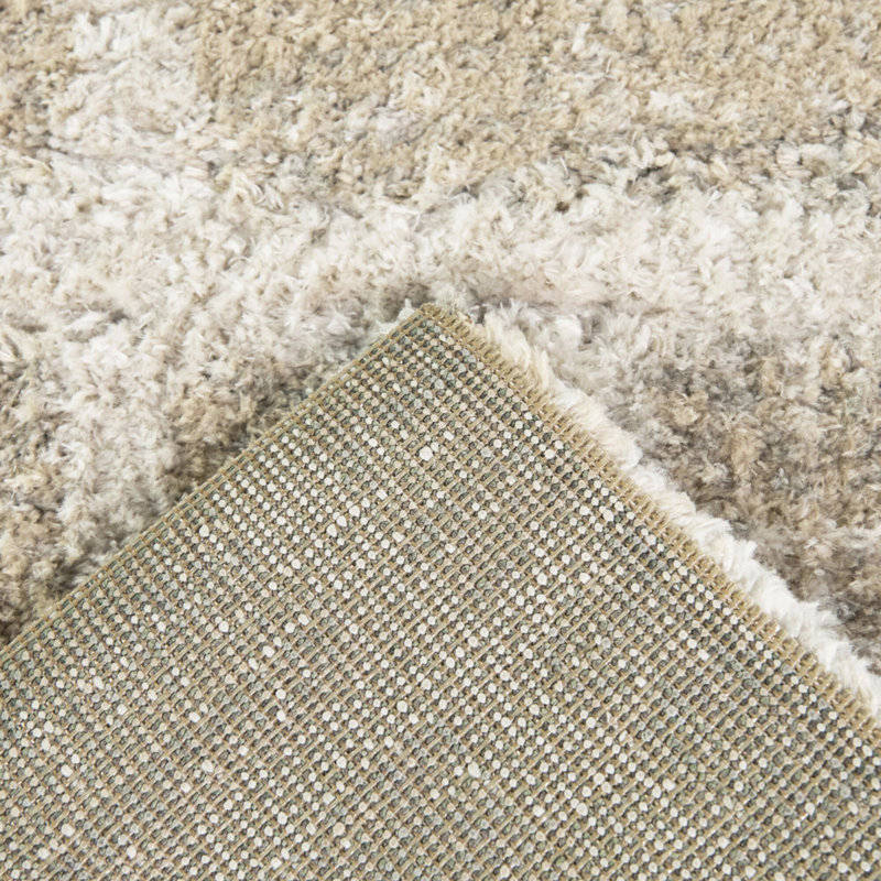 Odele Taupe Abstract Striped Area Rug, Rectangle 7'10" x 10'