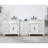 Arrio 90.25'' Double Bathroom Vanity with Carrara Marble Top-936545373