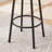 Round Bar Stool Set With Shelf, Upholstered Stool With Backrest, 23.62" W X 23.62" D X 35.43" H.-930789101-930789098
