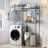 Laundry Room Clothes Drying Rack, Over The Washer and Dryer Storage Shelf, Clothes Drying Rack with Laundry Hamper and Hooks