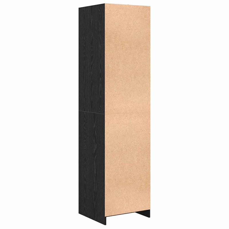 Engineered Wood Wardrobe, Black Oak