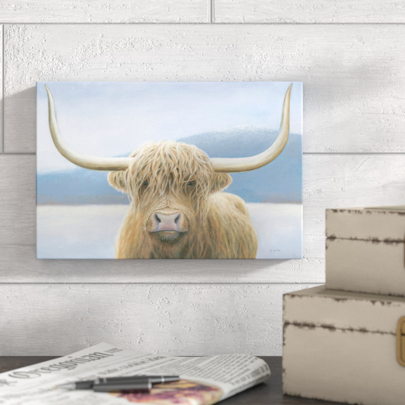 « Highland cow » par James Wiens, reproduction d’art sur toile, H 8 po x l 12 po