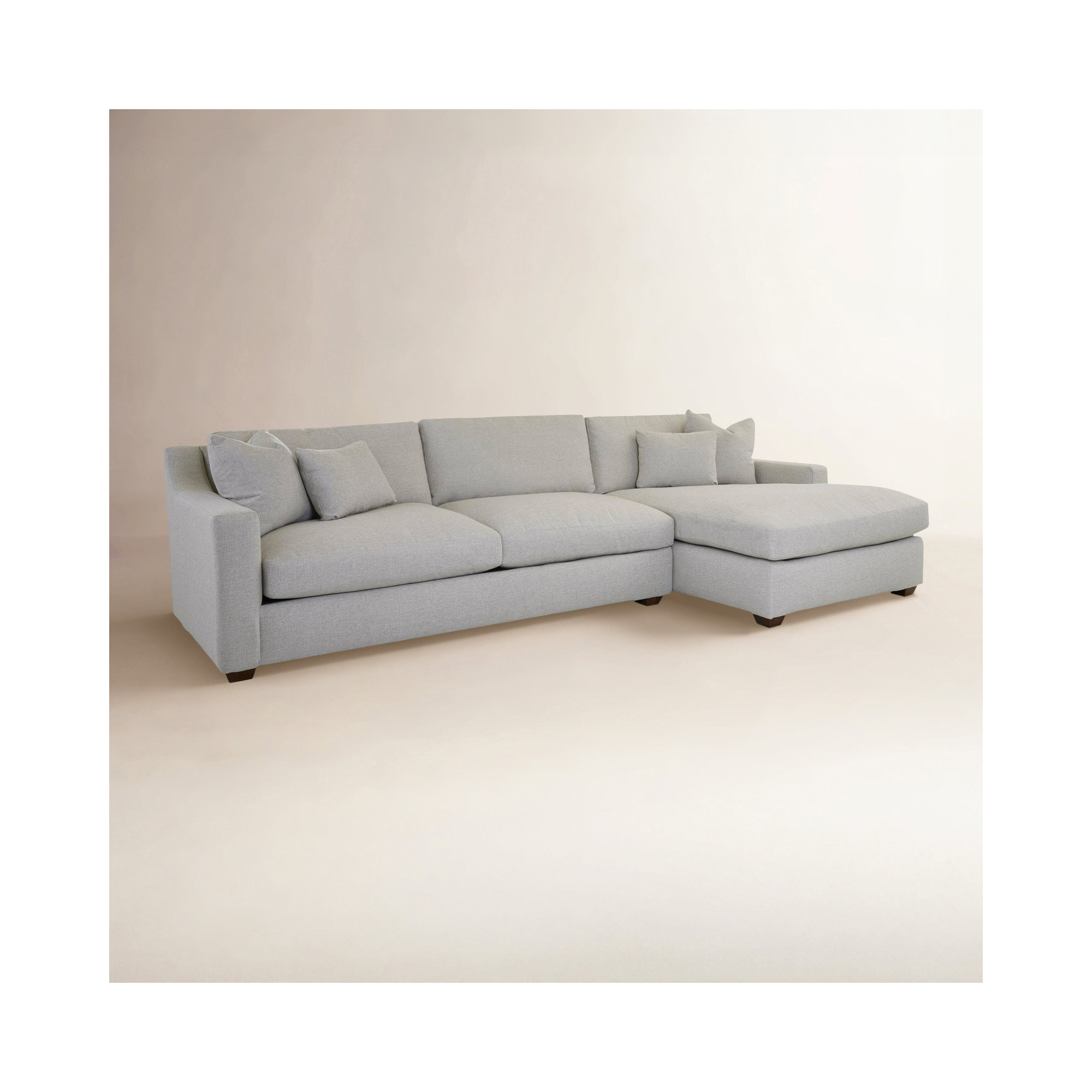 Rhodes 2 - Piece Upholstered Sectional, Left Hand Facing, Drusky Ivory Sustain® Basketweave