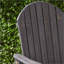 Chaises de salle à manger d'extérieur résistantes aux intempéries en bois d'acacia Adirondack (ensemble de 2), finition foncée