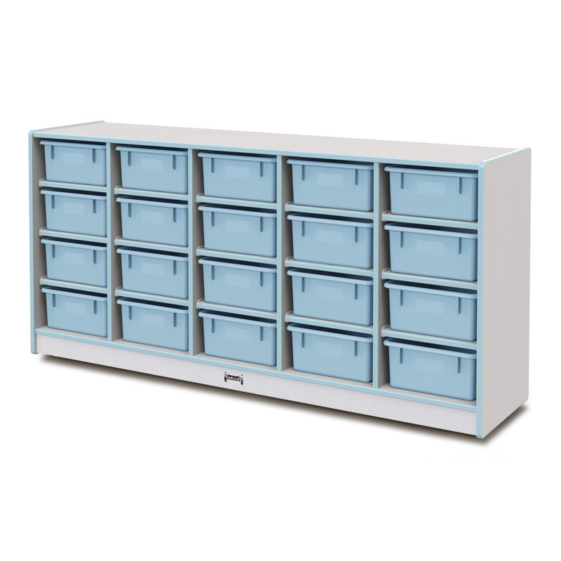 Rangement mobile pour baignoire Rainbow Accents®, H 29,5 po x l 24,5 po x P 15 po, Bleu côtier, Oui