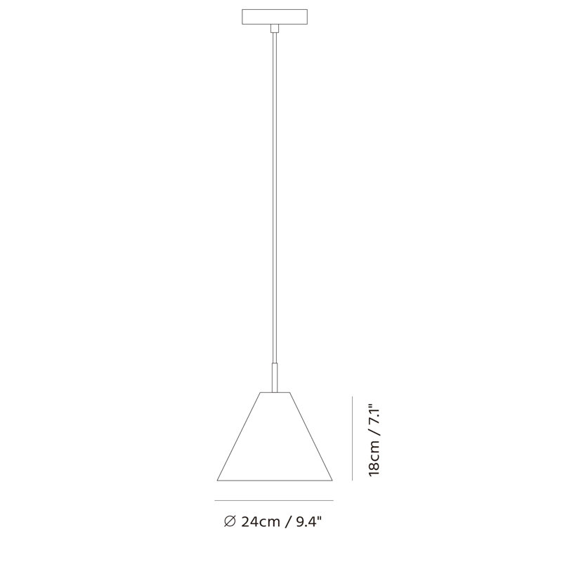 Luminaire suspendu conique à 1 lumière Williamson
