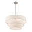 4 - Light Steel Dimmable Drum Chandelier-88580269-88580270