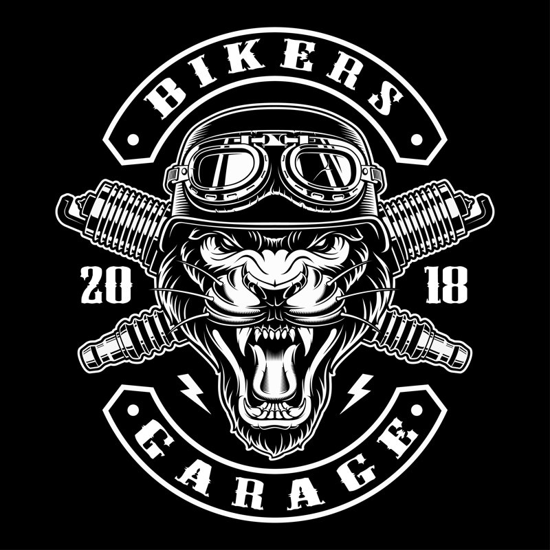 Panther Biker by Kasyanov-creation - Wrapped Canvas Square Print, 30cm H x 30cm W x 3.8cm D