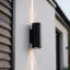 UltraBeam Black 6 Watt Up and Down Outdoor LED Wall Light - IP65 Rated - 600 Lumens