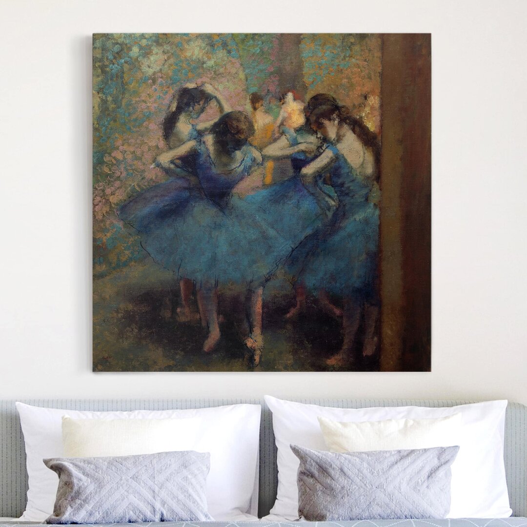 Leinwandbild Die Blauen Tänzerinnen von Edgar Degas