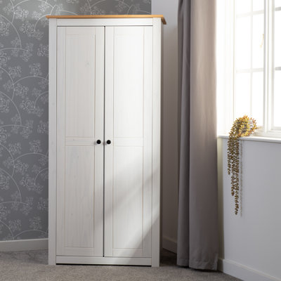 Amary 2 Door Solid Wood Wardrobe
