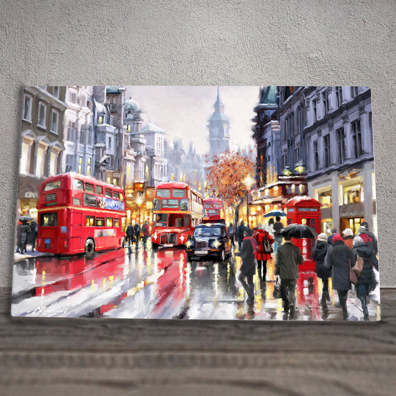 MACNEIL STUDIOS Traditional Cities & Countries Wall Decor on Ceramic