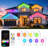 100ft RGBIC Permanent Outdoor Eave Lights with 60 Individually Controlled LEDs, App & Remote Control