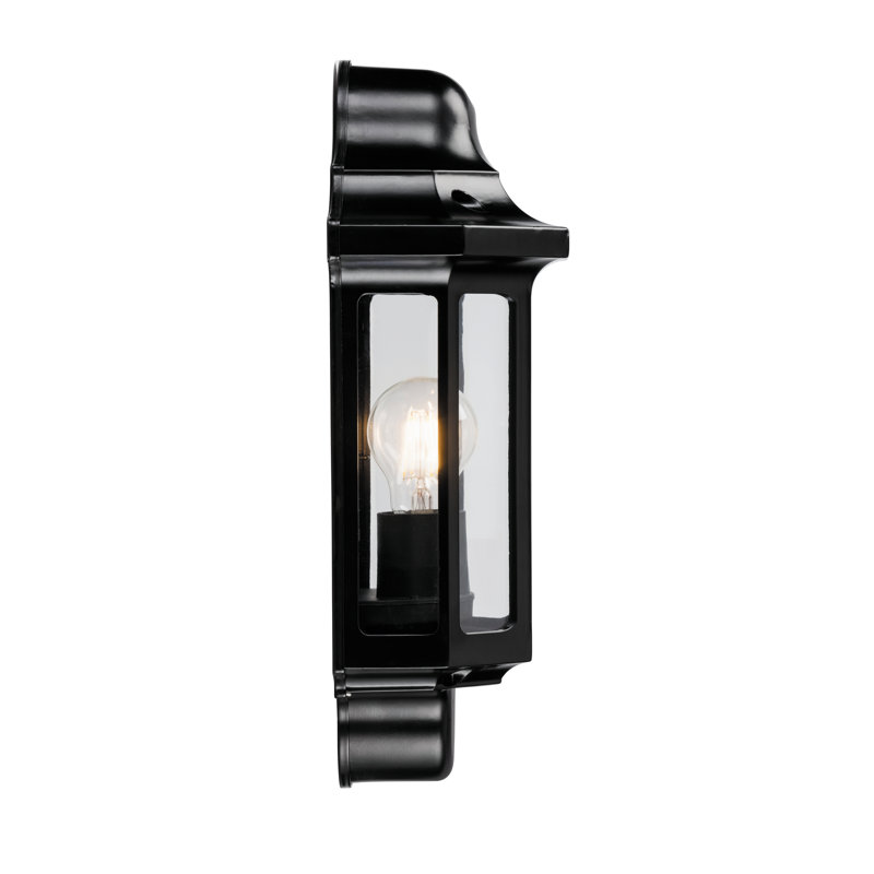 Rozier Satin Black Outdoor Wall Lantern