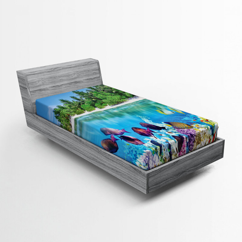 Microfiber Patterned Fitted Sheet, Twin Fitted Sheet
