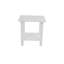 Table d'appoint moderne et carrée blanche pour l'extérieur, en tissu léger et durable, facile à nettoyer, parfaite pour une utilisation dans la cour extérieure