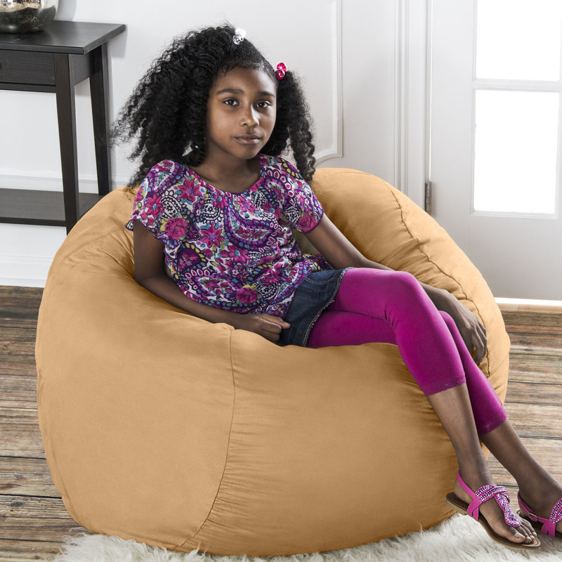 Fauteuil à billes rond 3 pi avec housse amovible Saxx, Chameau