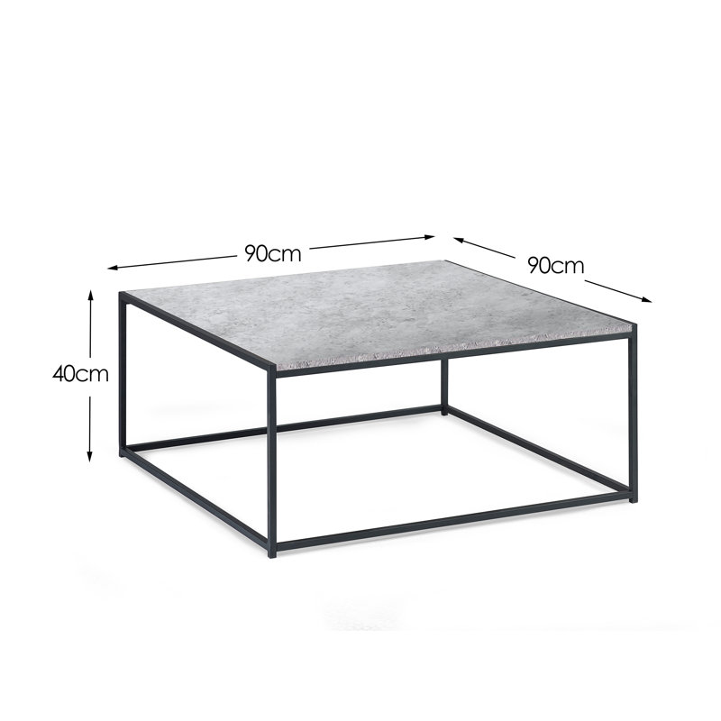 Beckwourth Frame Coffee Table, Concrete Grey