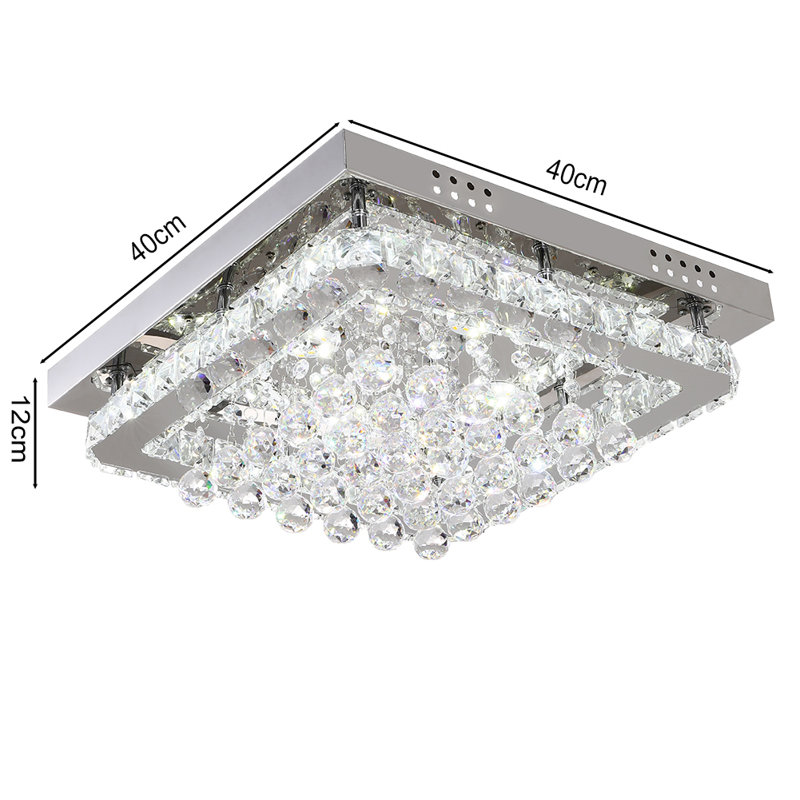 Christensen Ceiling Light 40cm Crystal LED Flush Mount