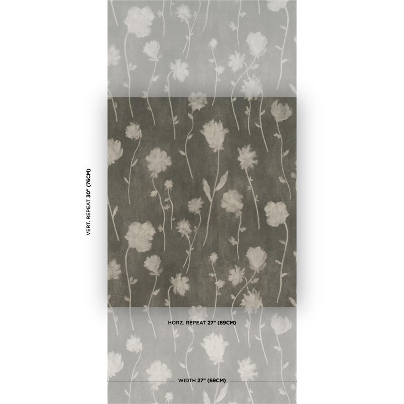 Papier peint Schumacher X Backdrop avant minuit, Noir