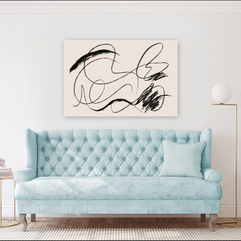 Reproduction d'art mural abstrait contemporain abstrait, H 40 po x l 60 po