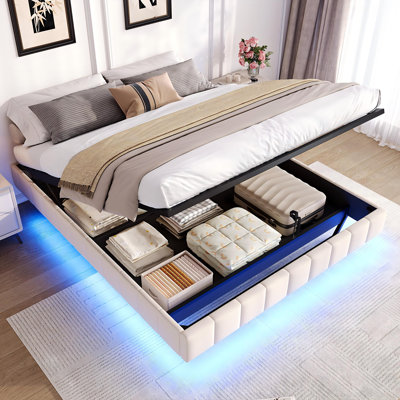 Upholstered Ottoman Storage Bed